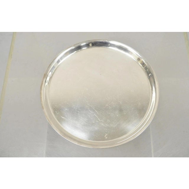 Vintage Federal Style Small Indian Silver Plated Coffee Tea Set W/ Wilcox Tray For Sale In Philadelphia - Image 6 of 12
