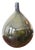 Antique French Green Free Blown Glass Demijohn Bottle, 1800s For Sale
