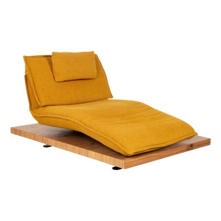 Yellow Gold Fabric Free Motion Edit 2 Lounger Electric Function from Koinor For Sale