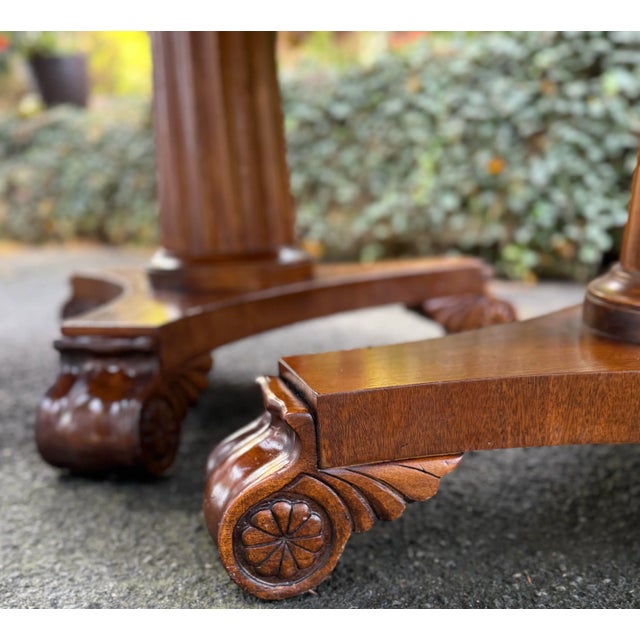 Henredon Henredon 18th Century Inspired Neoclassical Double Pedestal Dining Table With 2 Leaves For Sale - Image 4 of 12