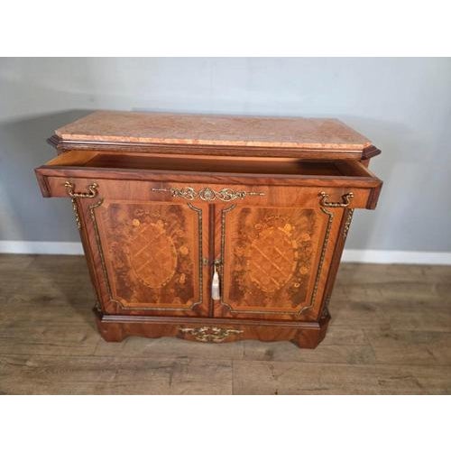 Vintage French Buffet with Marble Top, 1920s For Sale - Image 6 of 8