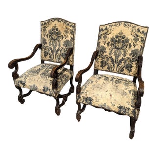 Set of Louis XIII Style Armchairs For Sale