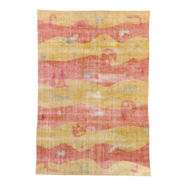 Zeki Muren Vintage Turkish Sivas Rug - 07'02 X 10'04 For Sale