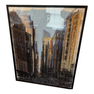 Mitchell Gold + Bob Williams Framed Impressionist Cityscape Print For Sale
