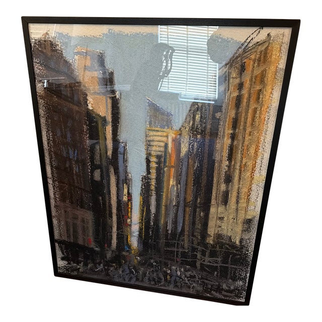 Mitchell Gold + Bob Williams Framed Impressionist Cityscape Print For Sale