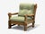 Danish Modern, Oak, Green Nubuck, Brutalist Lounge Chair, Denmark, 1960s For Sale - Image 4 of 10