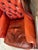 Wood Mid-Century Scandinavian-Made Chippendale-Style Leather Windback Chair For Sale - Image 7 of 11