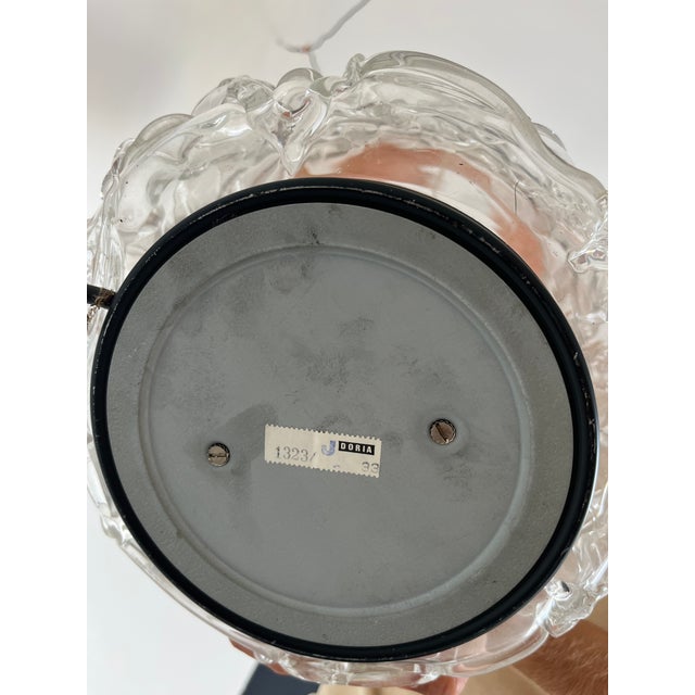 Glass Vintage Bubble Glass and Chrome Lamp from Doria Leuchten, Germany, 1960s For Sale - Image 7 of 9