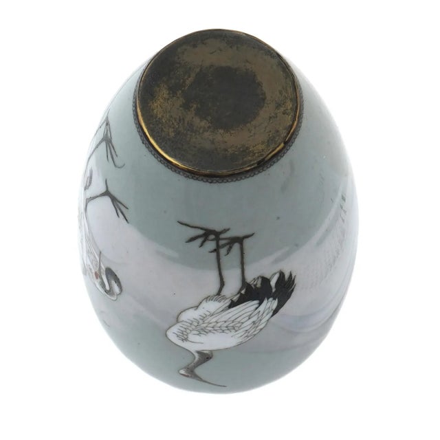 Late 19th Century Late 19th Century Japanese Cloisonne Wireless Mount Fuji and Wire Cranes For Sale - Image 5 of 6