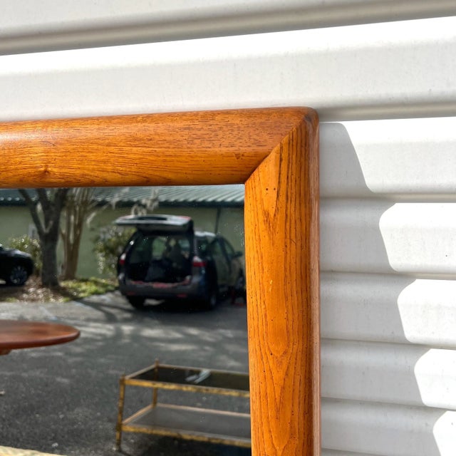 Contemporary 1960’s Solid Wood Floor Length Mirror For Sale - Image 3 of 9