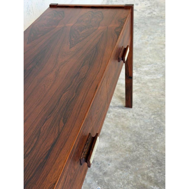 Rosewood Entry Table With Two Drawers Danish Mid-Century Modern 1960s For Sale - Image 10 of 13