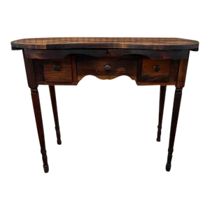 Vintage Pine Kidney Shape Vanity Dressing Table