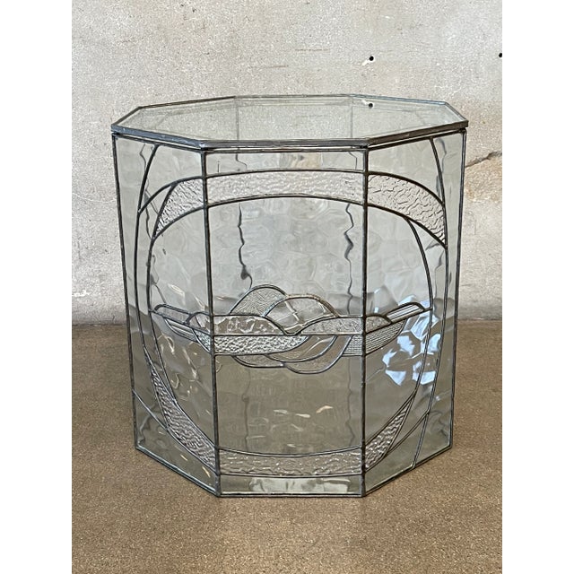 1970s Modernist Metal and Glass Octagonal Table by Bedford Downing Signed and Numbered For Sale - Image 4 of 13