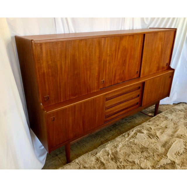 1960s Mid-Century Danish Teak Sideboard /Bar by Johannes Anderson For Sale - Image 10 of 12
