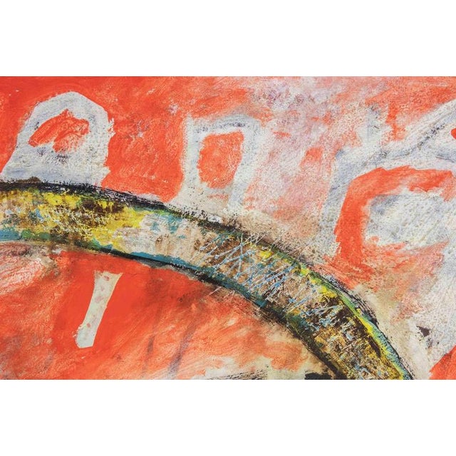 Martin Bradley, Red Image, 1974, Oil on Plywood For Sale - Image 6 of 7