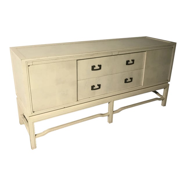 1960’s Vintage White Washed Sideboard by Arthur Elrod For Sale