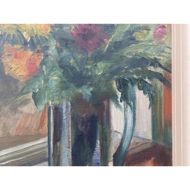 Continental School Artist, Flowers in Vase, Oil on Canvas, 1950s, Framed For Sale - Image 7 of 18