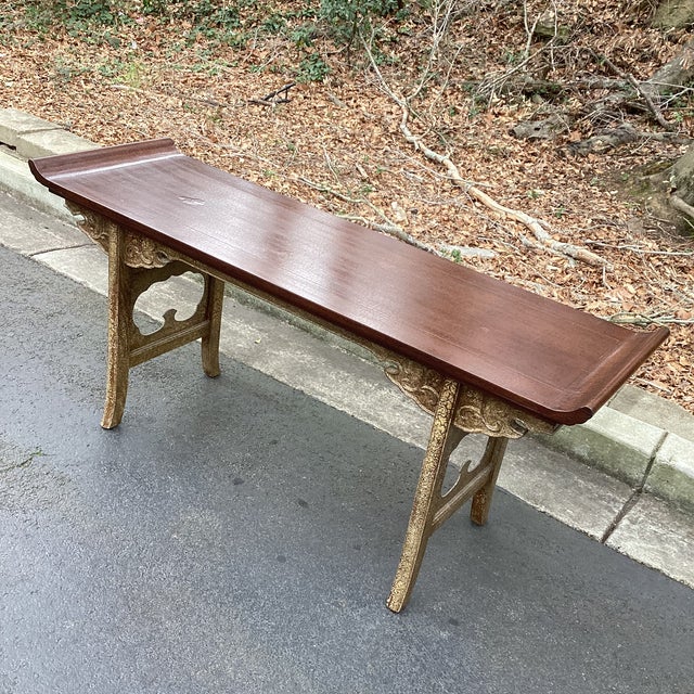 1980s Marge Carson Hollywood Regency Style Console Alter Style Table For Sale - Image 9 of 11