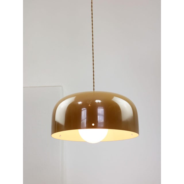 1960s Space Age Brown Pendant Lamp from Guzzini, 1960s For Sale - Image 5 of 18