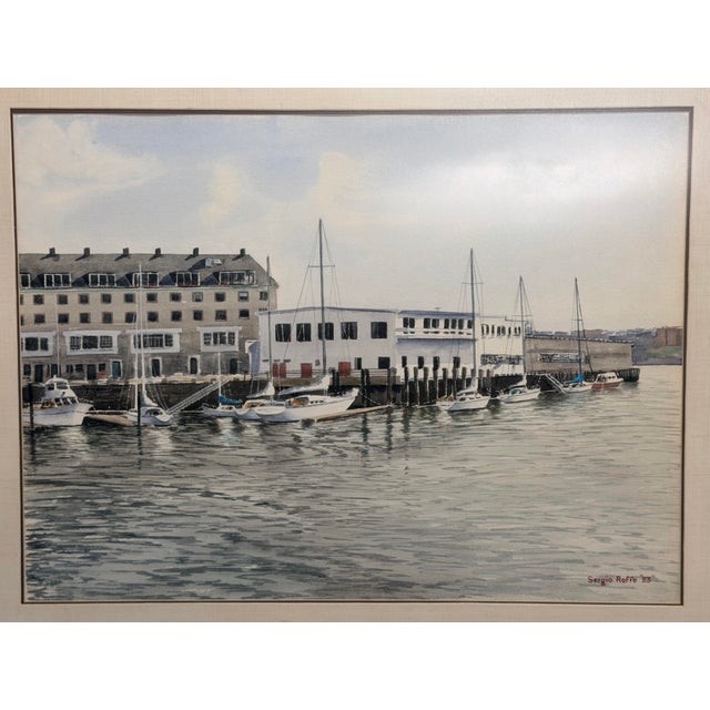 Atlantic Avenue Wharf, Boston Harbor, by Sergio Roffo. Pleinair Watercolor on paper. An early work by America’s most...