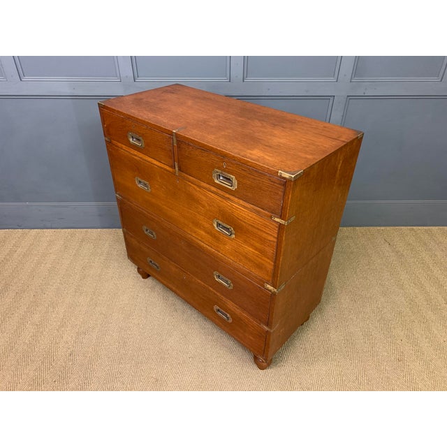 Victorian Teak Military Chest by Army & Navy, 1885 For Sale - Image 15 of 16