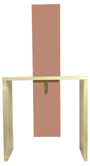 CIMABUE BEIGE RED Chair by Ferdinando Meccani for Meccani