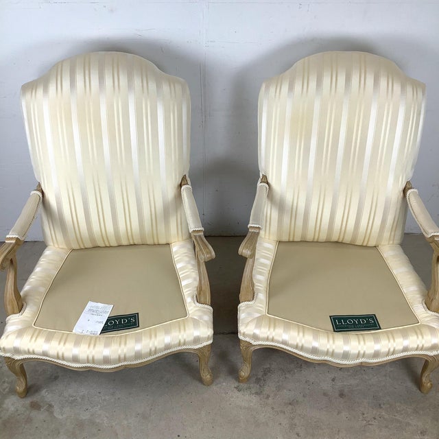 Pair of Louis XV–Style Bergère Armchairs in French Revival Taste For Sale In Philadelphia - Image 6 of 12