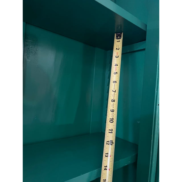 Kelly Green Extra Large Kelly Green Cabinet For Sale - Image 8 of 11