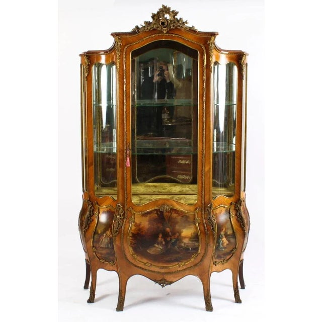 Large Vernis Martin Bombe Display Cabinet, 1800s For Sale - Image 3 of 18
