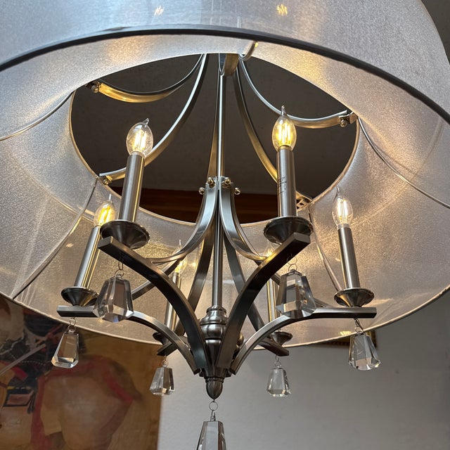 Silver Fredrick Ramond Mime Chandelier For Sale - Image 8 of 12