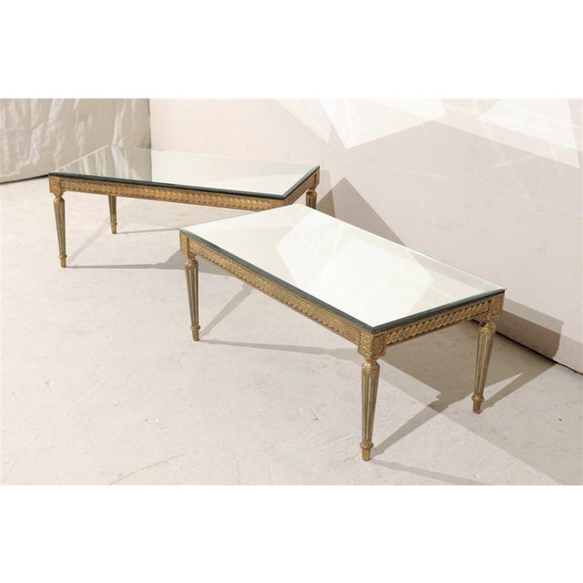 Late 20th Century French Louis XVI Style Mirror Coffee Table For Sale - Image 5 of 6