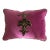 Mid 19th Century Italian Hand Embroidery Pillow With Metal Gold Wire on Magenta Velvet For Sale