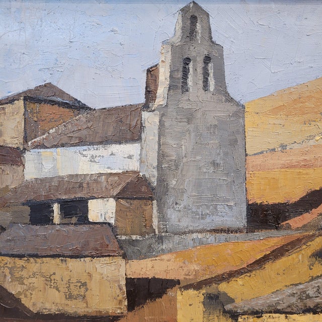 José María García Fernández, Pueblo Castellano, 1980s, Oil Painting on Canvas, Framed For Sale - Image 13 of 18