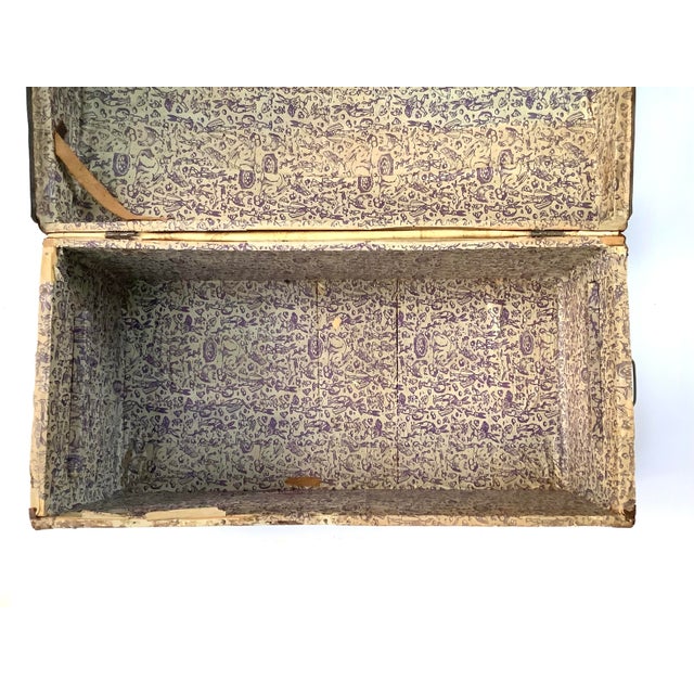 Metal Circa 1940s Cowhide Ranch Trunk For Sale - Image 7 of 9