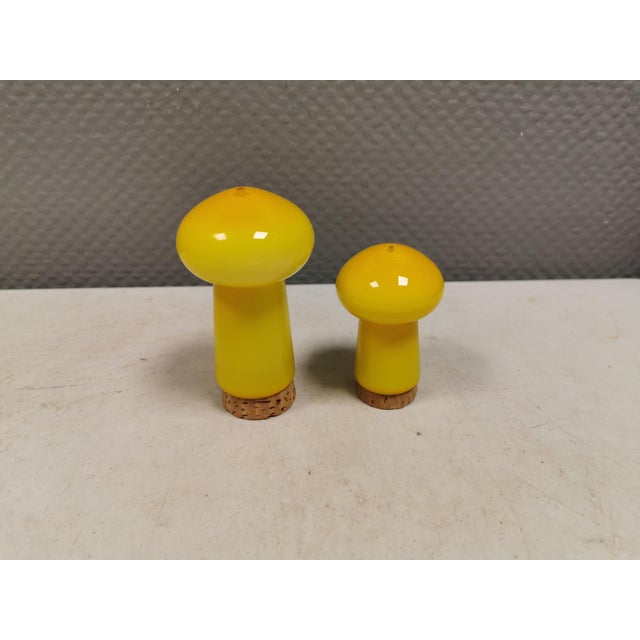 1970s Palet Mushroom-Shaped Salt and Pepper Shakers by Michael Bang for Holmegaard, 1960s, Set of 2 For Sale - Image 5 of 13
