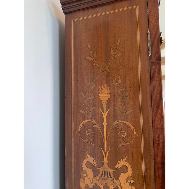 Victorian Mahogany Inlaid Cylinder Bookcase, 1880s For Sale - Image 6 of 18