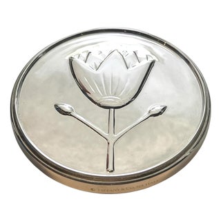 Tiffany & Co Estate Fashion Tulip Hand Mirror Sterling Silver 74.78 Grams For Sale