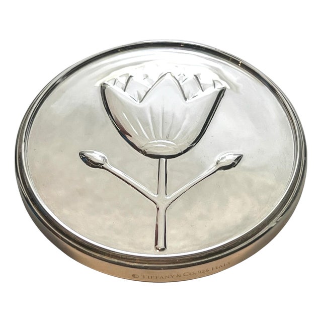 Tiffany & Co Estate Fashion Tulip Hand Mirror Sterling Silver 74.78 Grams For Sale
