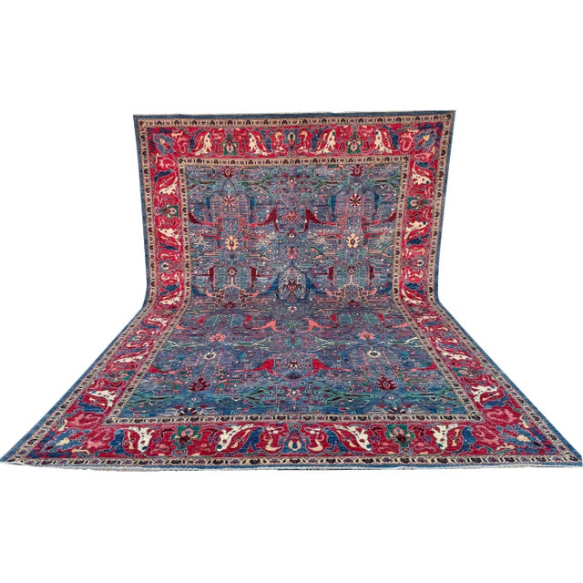 Late 20th Century Hand-Knotted Persian-Style Rug – Large Floral Medallion Design – 300x416 Cm For Sale - Image 18 of 18