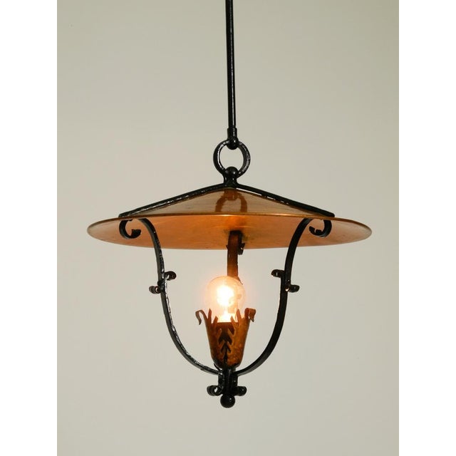 Large Vintage Pendant Lights in Heavy Metal and Copper, 1930s, Set of 2 For Sale - Image 12 of 18