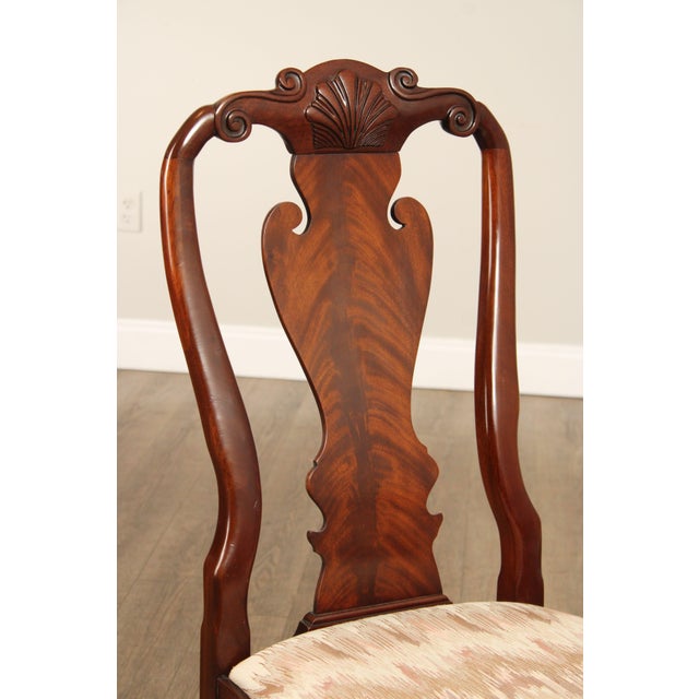 Councill Furniture Councill Queen Anne Style Set of Eight Mahogany Dining Chairs For Sale - Image 4 of 12