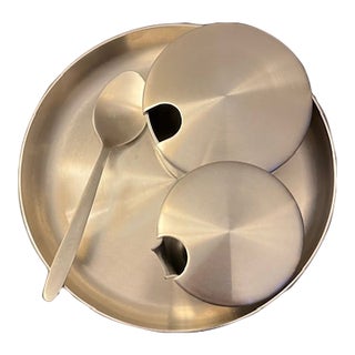 WMF Cromargen Stainless Steel Sugar and Creamer - Set of 4 For Sale