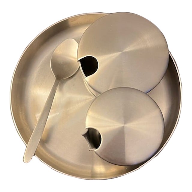 WMF Cromargen Stainless Steel Sugar and Creamer - Set of 4 For Sale