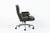 Metal Eames Time Life Executive Lobby Chair for Herman Miller, Gray Leather Office Desk Chair, 1988 For Sale - Image 7 of 18