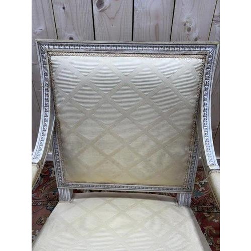 Louis XVI Style Armchairs, 20th Century, Set of 2 For Sale - Image 9 of 13
