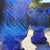 Large Vintage Spanish Cobalt Blue Glass Vases, Set of 2 For Sale - Image 4 of 8