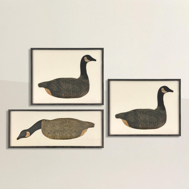 Cabin Framed Early 20th Century American Canada Goose Decoy For Sale - Image 3 of 9