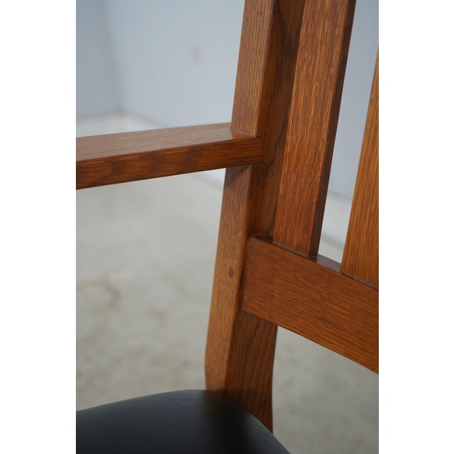Wood Stickley Arts & Crafts Mission Oak Office Chair For Sale - Image 7 of 18