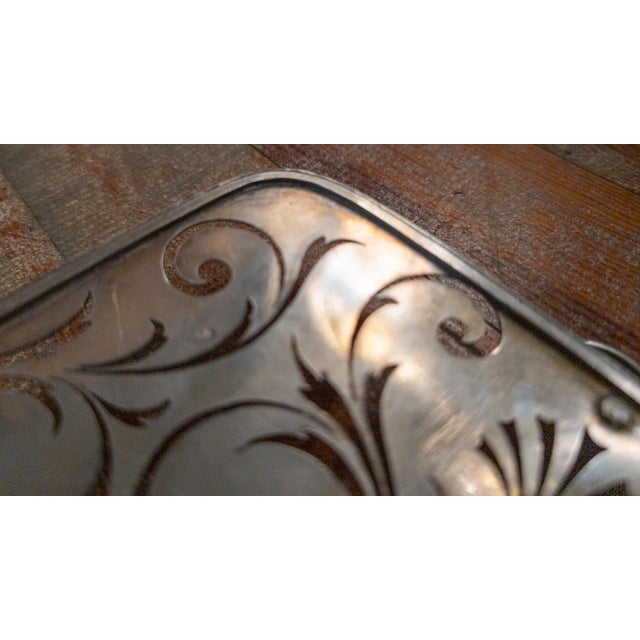 18th Century English George II Sterling Silver Pierced Dish Insert by Joseph Sanders For Sale - Image 13 of 14