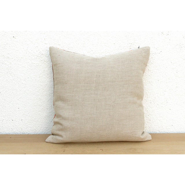 1930s Village Flowers, Antique Phulkari Pillow Cover For Sale - Image 5 of 6